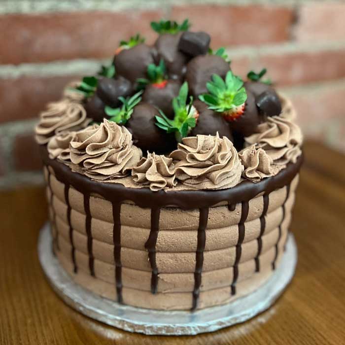 Reel Java Jamestown Kentucky chocolate covered strawberry cake